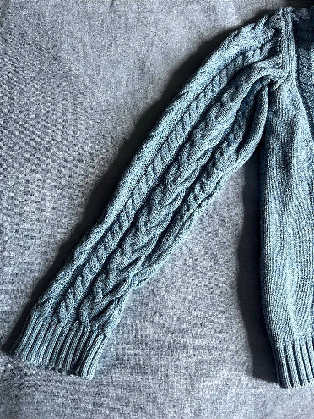 Gymboree Boys Blue Cable Knit Henley Sweater
